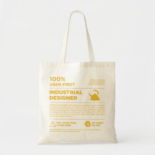 Tote Bag Étiquette de soin de conception industrielle Kean