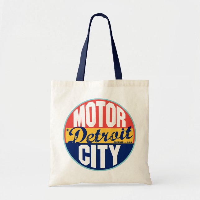 Tote Bag Étiquette vintage de Detroit (Devant)