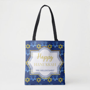 Tote Bag Étoile de David Joyeux Hanoukka Aquarelle