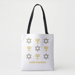 Tote Bag Étoile de David Menorah HANOUKKA