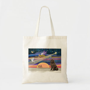 Tote Bag Étoile de Noël - Terre-Neuve (marron 2)