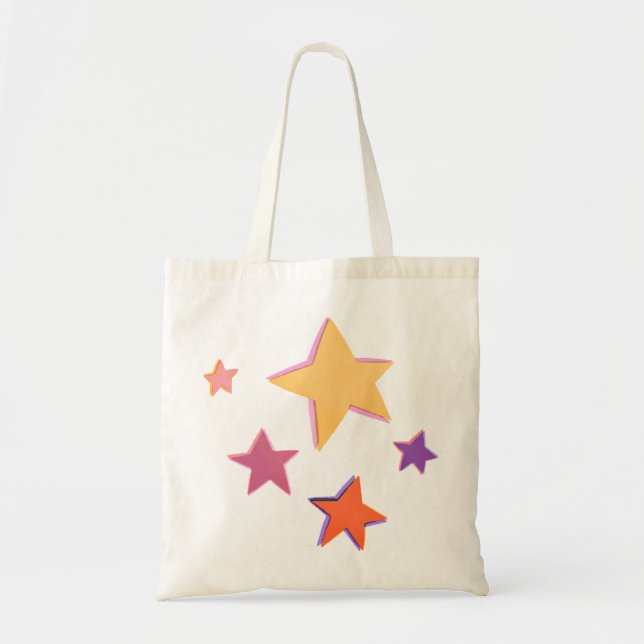 Tote Bag Étoiles colorées (Devant)