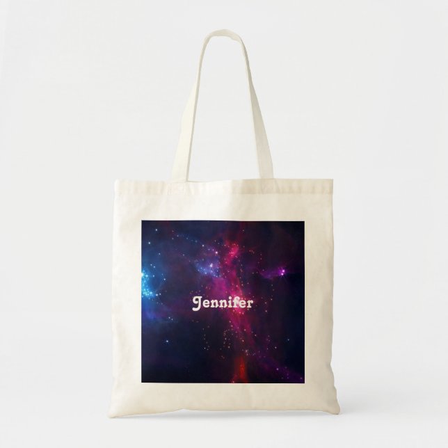 Tote Bag Étoiles cosmiques et nébuleuse Personnalisées (Devant)