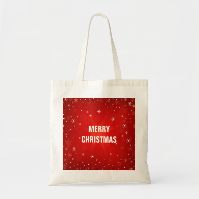 Tote Bag Étoiles de Noël décoratives personnalisées (Devant)