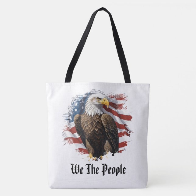 Tote Bag *~* Étoiles du drapeau américain AP27 Eagle Patrio (Devant)