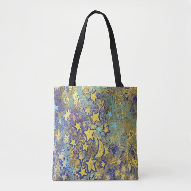 Tote Bag Étoiles et lune (Devant)
