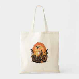 Tote Bag Étonnant Retro Vintage Moto Classic Sunset C