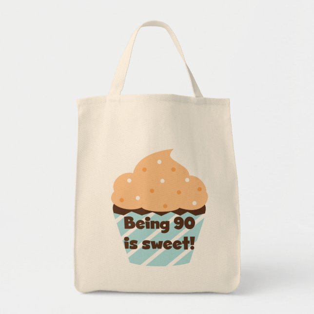 Tote Bag Etre 90 est Sweet Birthday T-shirts et cadeaux (Devant)
