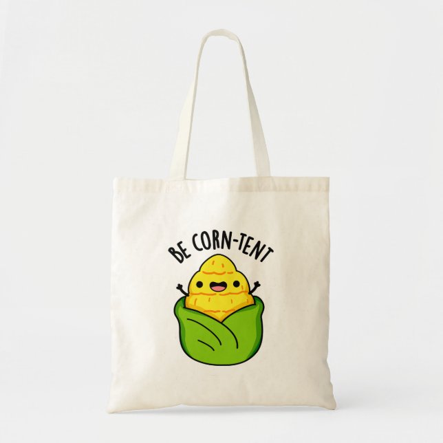 Tote Bag Être Maïs Tente Amusante Pun de maïs (Devant)