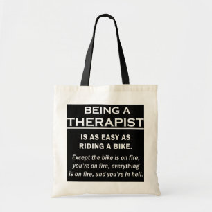Tote Bag Être un thérapeute Facile Thérapie Conseil drô