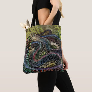 Tote Bag Étude du serpent jardinier au-delà de la peau