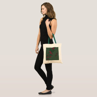 Tote Bag Étui à ornement floral rose