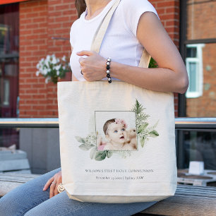 Tote Bag Eucalyptus Fern Foliage Photo Première Communion S
