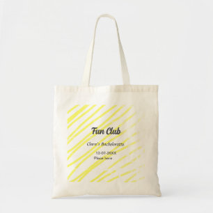 Tote Bag événement Fun Club enterrement de vie de jeune fil
