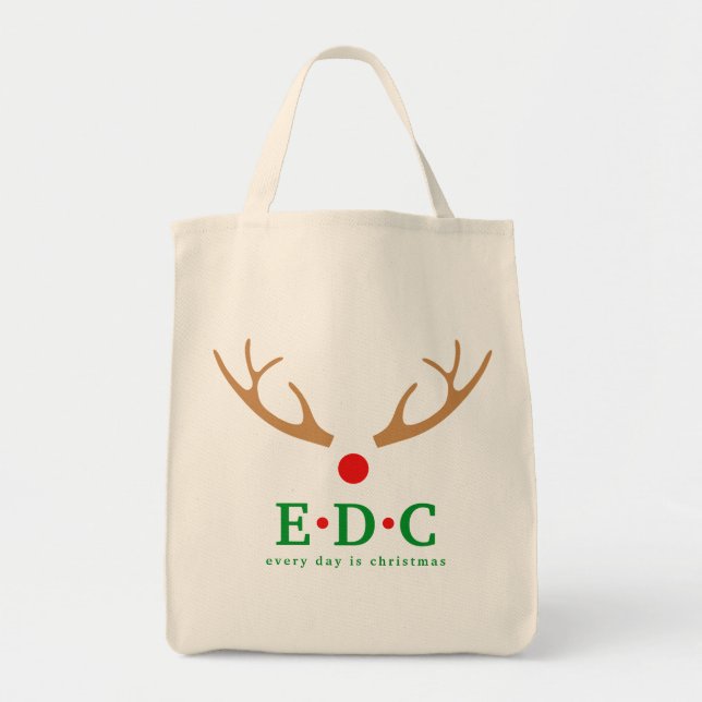 Tote Bag Every Day is Christmas Grocery Bag (Devant)