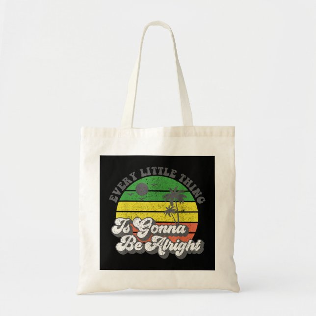 Tote Bag Every Little Thing Is Gonna Be Alright Jamaica Wom (Devant)