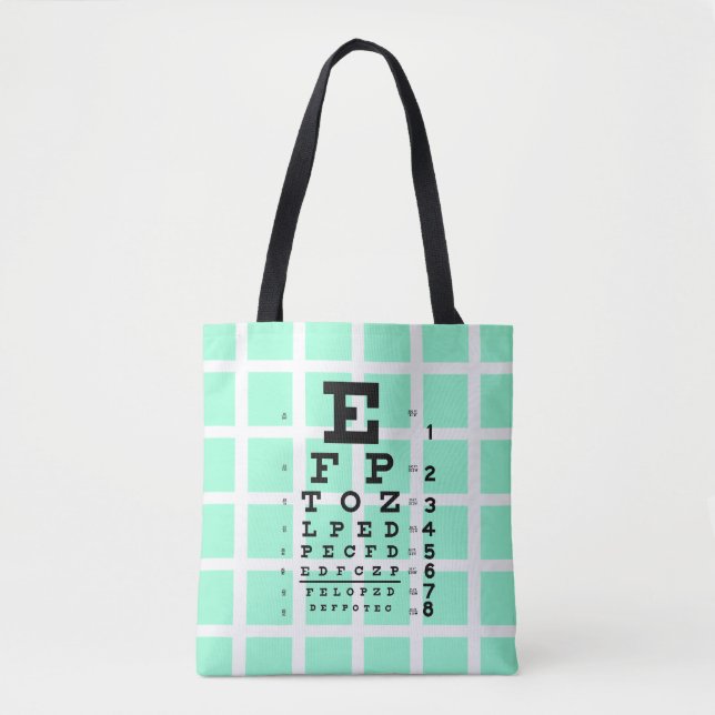 Tote Bag Examinez vos yeux : Rétro diagramme d'oeil et (Devant)