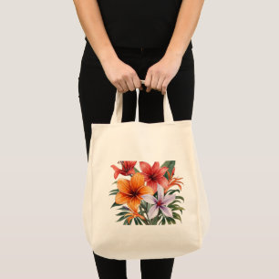 Tote Bag Exotische Blumen Tragetasche