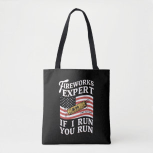Tote Bag Expert en feux d'artifice Si je cours vous courez 