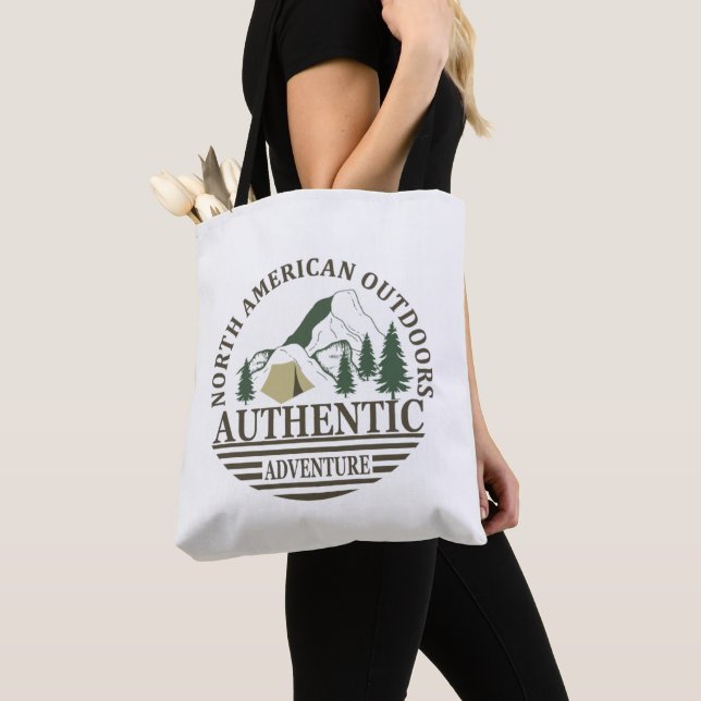 Tote Bag Explorez l'aventure de la randonnée extérieure nor (De près)