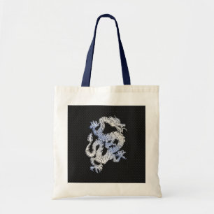 Tote Bag Expression Dragon sur la peau de serpent noir Impr