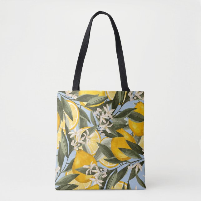 Tote Bag Exquis motif aux fruits jaunes bergamot, cit (Devant)
