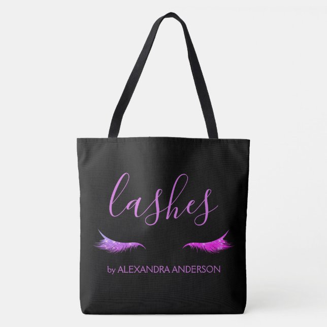 Tote Bag Extension de Parties scintillant violet et étincel (Devant)
