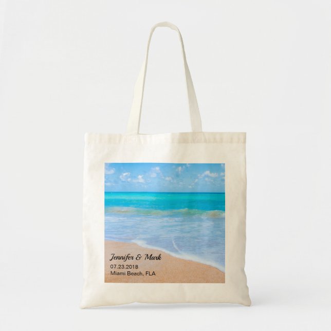 Tote Bag Extraordinaire Beach Tropical Scene Mariage (Devant)