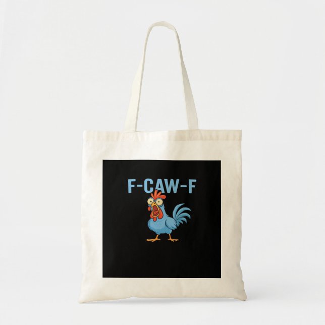 Tote Bag F-Caw-F Swearing Chicken Classic Retro Style (Devant)