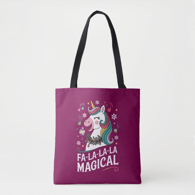 Tote Bag Fa-La-La-La-La Magique Noël (Devant)