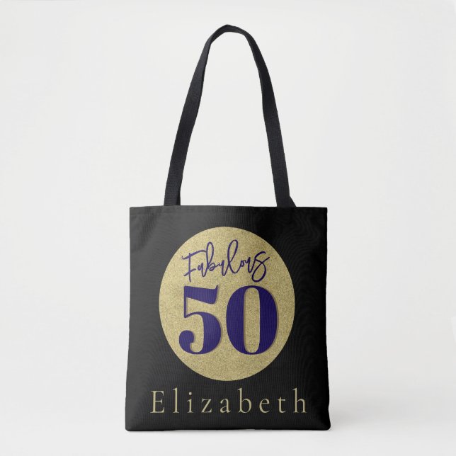 Tote Bag Fabuleux 50e anniversaire Gold (Devant)