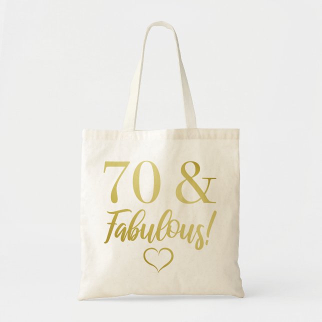 Tote Bag Fabuleux 70e anniversaire (or) (Devant)