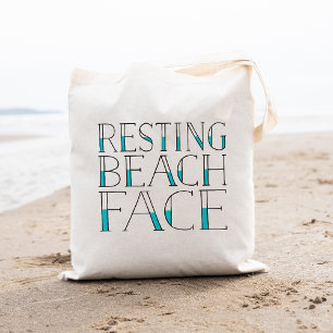 Tote Bag Face de plage de repos Typographie d'été