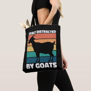 Tote Bag Facile À Distraire Par Les Chèvres Mignonne Cool D