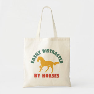 Tote Bag Facilement Distrait Par Les Chevaux