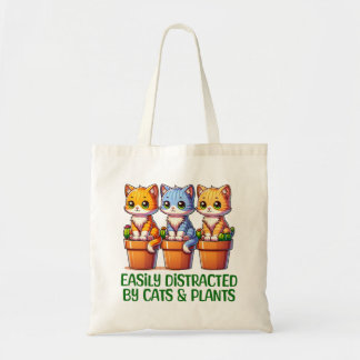 Tote Bag Facilement distrait par les plantes et les chats