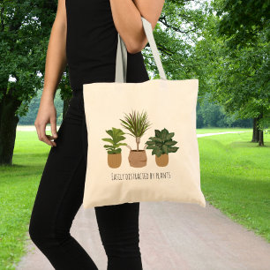 Tote Bag Facilement Distrait Par Les Plantes Plante Pot