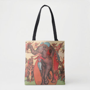Tote Bag Faire Des Éléphants Avec Des Femmes Et Des Formate