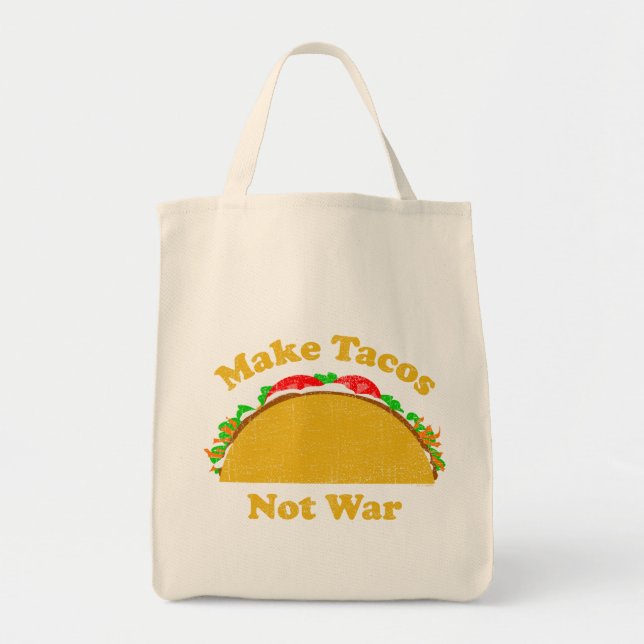 Tote Bag Faire des Tacos pas la guerre (Devant)