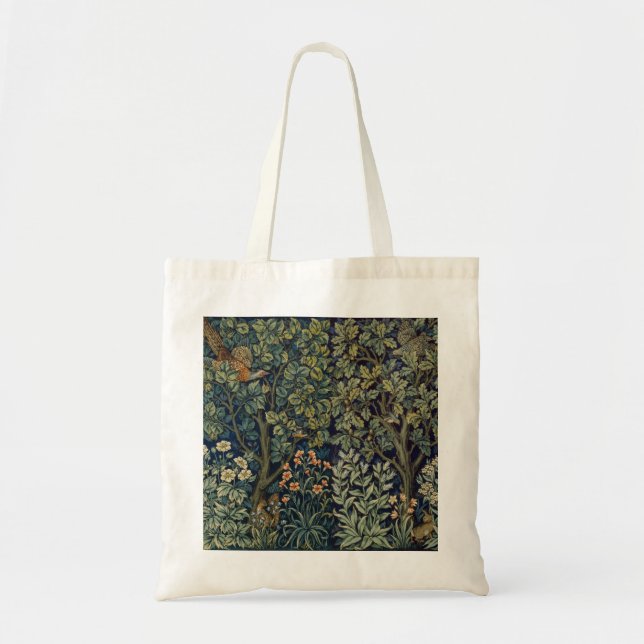 Tote Bag Faisan d'arbre boisé William Morris (Devant)