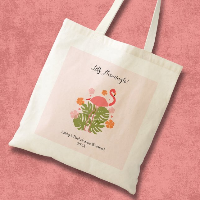 Tote Bag Faisons la fête avec le Flamant Rose Enterrement d (Créateur téléchargé)