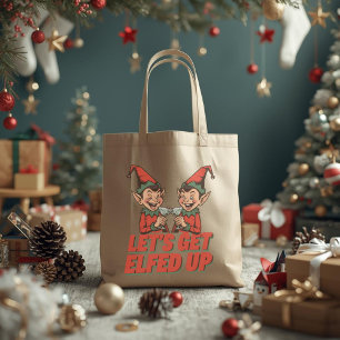 Tote Bag Faisons la fête avec les elfes – Noël adulte drôle