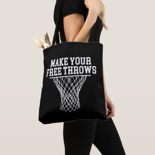 Tote Bag Faites de vos jetons gratuits Joueur de basket Vin
