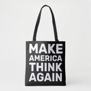 Tote Bag Faites repenser la pensée américaine mains off mou