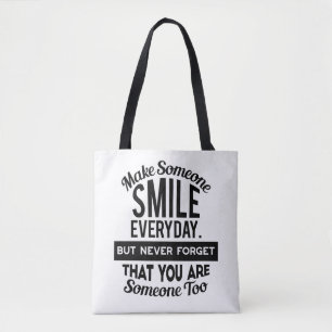 Tote Bag Faites sourire quelqu'un tous les jours