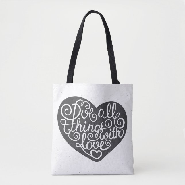 Tote Bag Faites tout les choses avec amour (Devant)