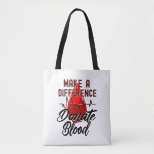 Tote Bag Faites une différence, donnez du sang