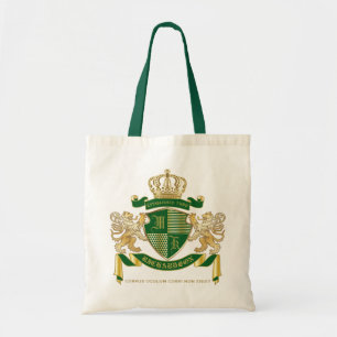 Tote Bag Faites votre propre blouse d'armoiries Green Gold 