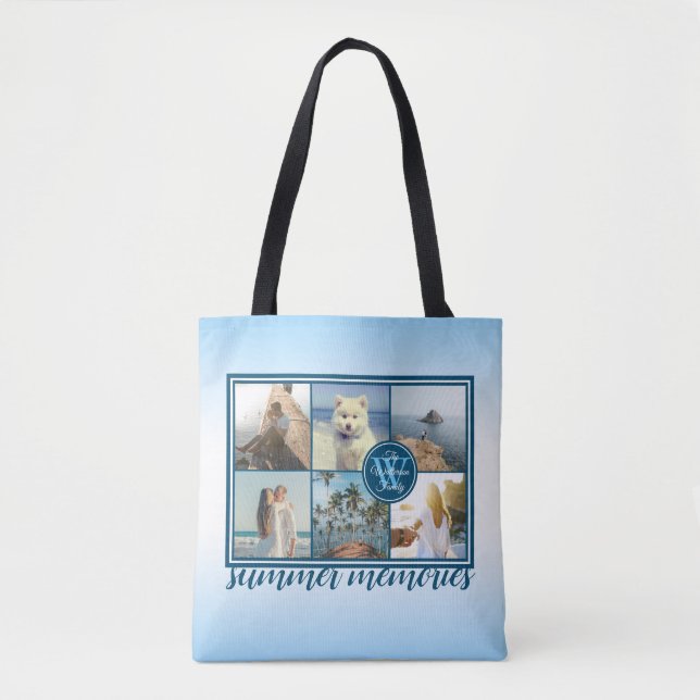 Tote Bag Faites votre propre collage de photo d'été de (Devant)