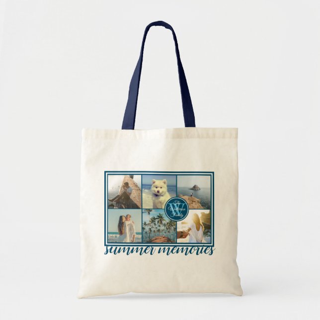 Tote Bag Faites votre propre collage de photo d'été de (Devant)
